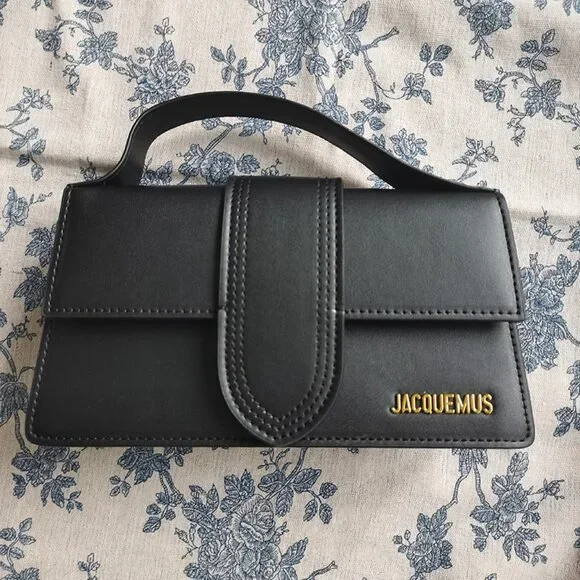 Jacquemus Black Polished Leather Shoulder Bag